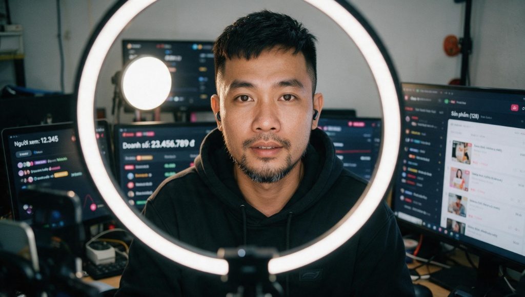 Shop mỹ phẩm livestream với KOL